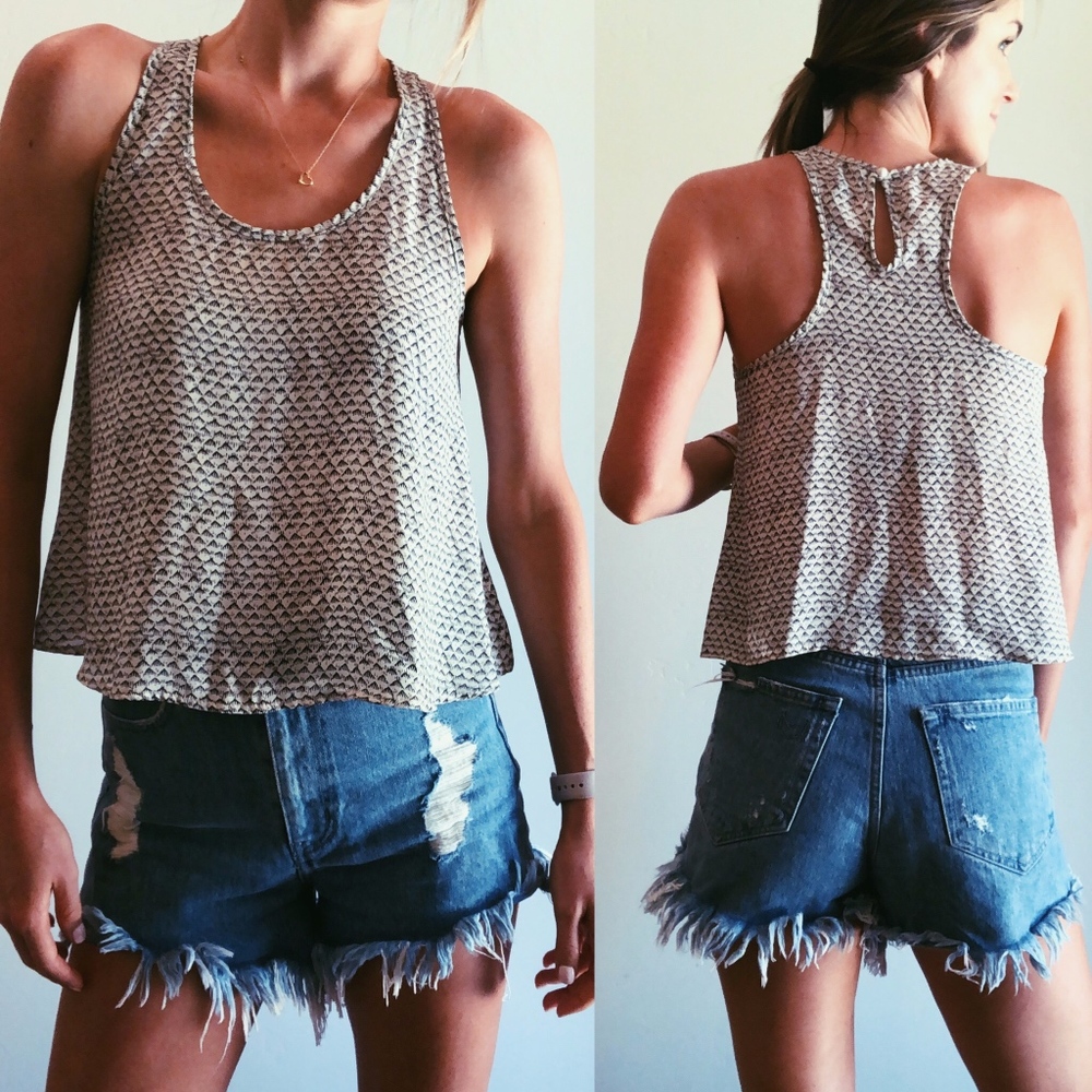 NORDSTROM Black & White Print Tank